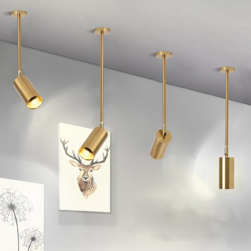 Nordic Ceiling hanging lamp luminaire Gold E27 Long arm led Spotlights Rotatable Living room lamp Restaurant bedroom pendant Lig 4