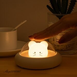 Led Night Lights Baby USB Dimming Mini Space Mouse Lamp for Kids Children Bedroom Lamps Holiday Gifts Cute LED Night Light Table 1