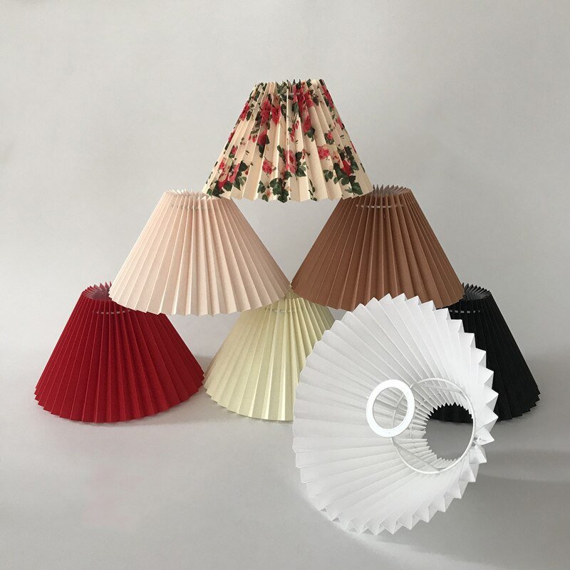 Japanese Style Pleated Lampshade Pleats Cover DIY Table Lamp Desk Lamp Standing Lamp Covers Suitable for E27 Lamp Holder Deco 2