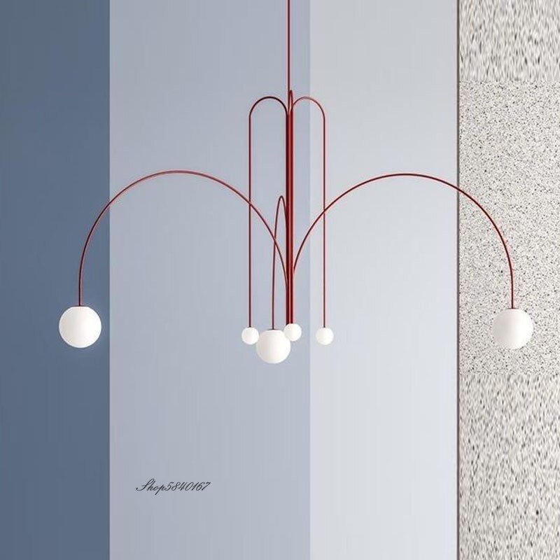 Postmodern Iron Pendant Lights Nordic Designer Hanglamp for Dining Room Cafe Restaurant Light Loft Suspension Led Light Fixtures 3