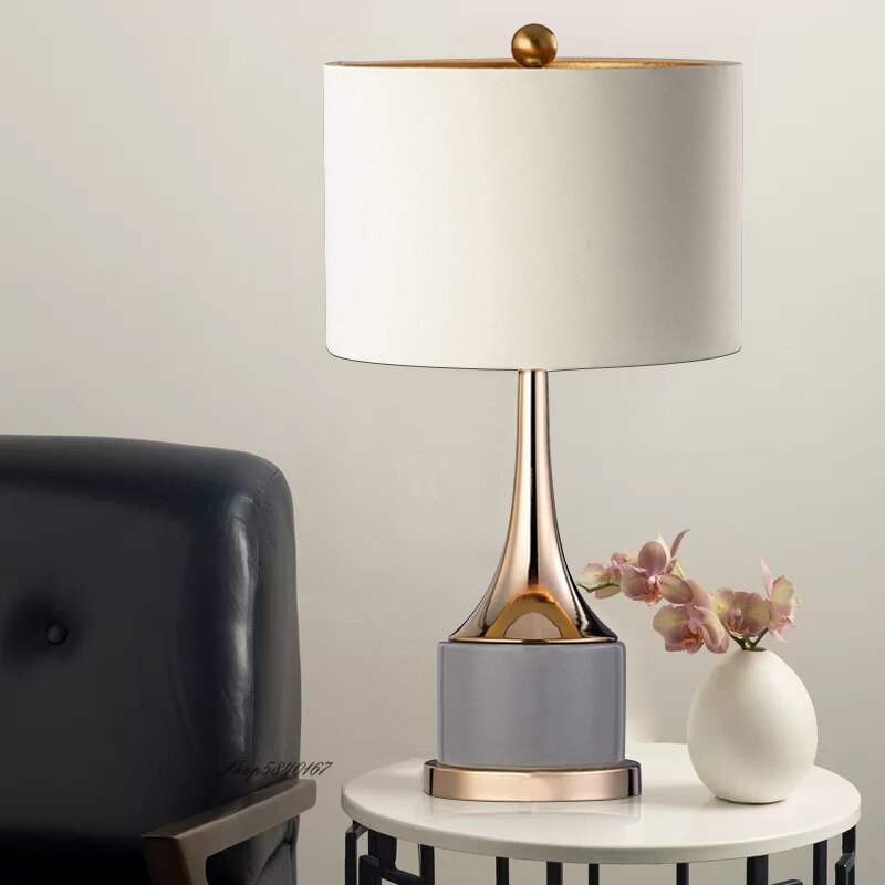 American Modern Table Lamp Creative Metal Desk Lamp Light for Living Room Bed Room Decoration Table Light Fixture E27 Luminaire 2