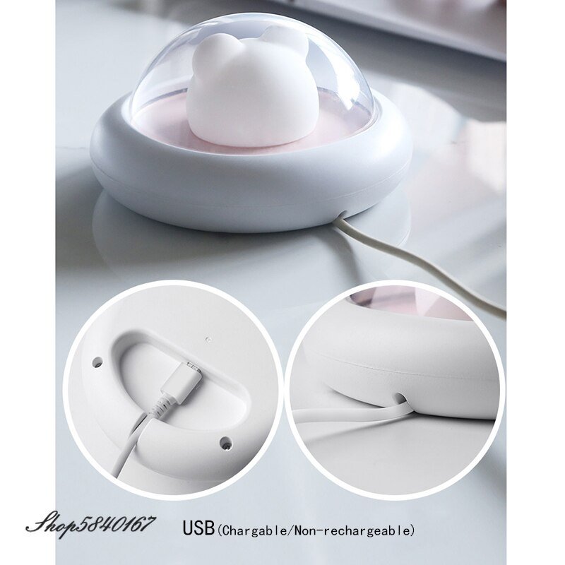 USB Cute Lamp Table Lamps for Bedroom Space Light Dimming Desk Lamp Mouse Lighting Cute Animal Abajur Infantil Children Gift LED 5
