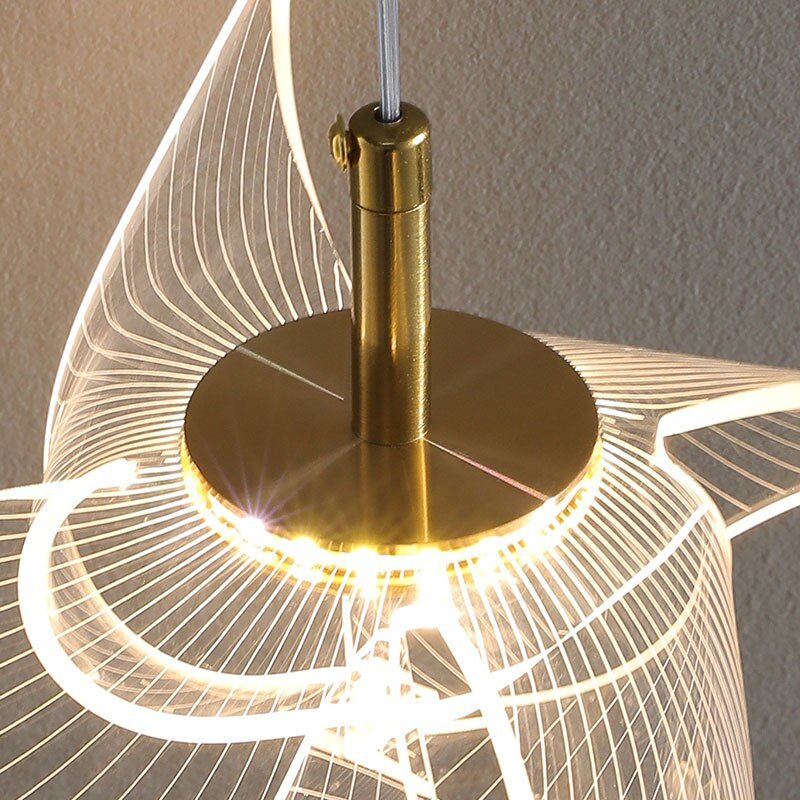 LED Windmill Ceiling Pendant Lamp Kids Dining Table Hanging Lights Indoor Lighting For Living Room Bedroom Kitchen Decoration 5