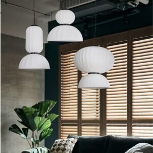 Nordic Designer Silk Lamp Pendant Lights Creative Cloth Led Lighting Lamp Living Room Decoration Dining Room Hanging Lamp Lustre 1