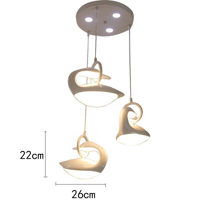 New Bird Lamp Swan Animal Pendant Light Led Hanging Light Fixtures Modern Living Room Dining Light Tricolor Pendant Lamp Loft 6