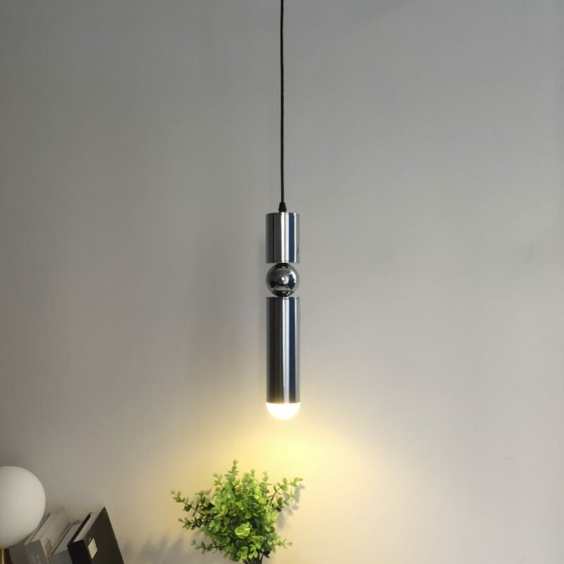 Nordic Brass pendant lights Modern Living room LED Pendant lamp Bar ktv chandelier desk cashier Long tube hanging lights 4