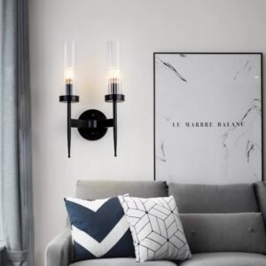 Nordic Glass Wall lamp bedroom Corridor stairs E14 LED wall light for Bathroom Mirror Light Gold Black home decor wall sconce 1