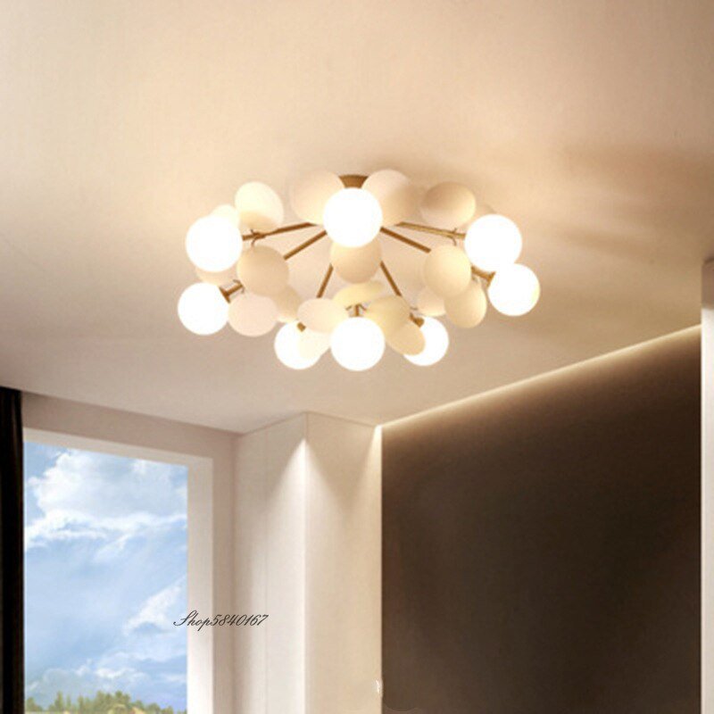 New Macaron Branch Ceiling Chandeliers Led Colourful Lamps Light for Living Room Bedroom Dining Room Suspension Ceiling Light 4
