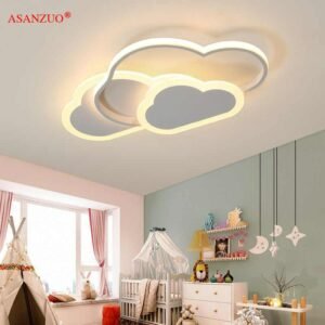 LED Ceiling Lamp for Children's Room Bedroom Study Modern Dimmable Lighting Fixtures Creative child Cloud Pink Ceiling Lamps 1