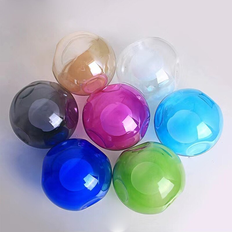 Creative Design Modern LED Colorful Glass Ball Pendant Lights Lamps for Dining Room Living Room Bar G4 Transparent Glass Pendant 6