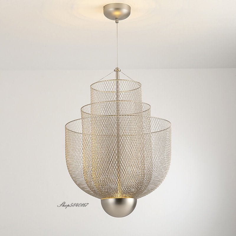 Italian Grid Led Pendant Light Nordic Designer Hanging Lamp for Living Room Home Decor Dining Room Furniture Creative Hanglamp 1