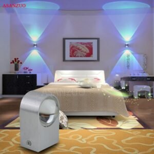 6W LED Wall Lamp Up and Down Convex Lens Lights Aluminum Sconce For Bedroom Corridor Stairs Decoration AC85-265V 1