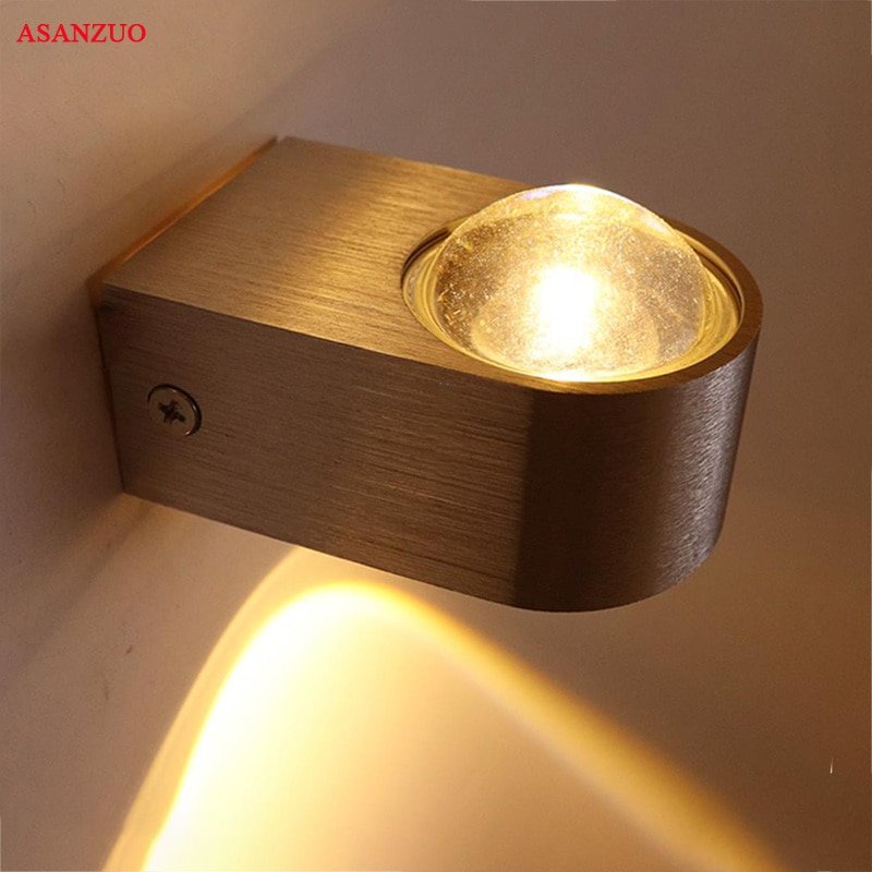 6W LED Wall Lamp Up and Down Convex Lens Lights Aluminum Sconce For Bedroom Corridor Stairs Decoration AC85-265V 6