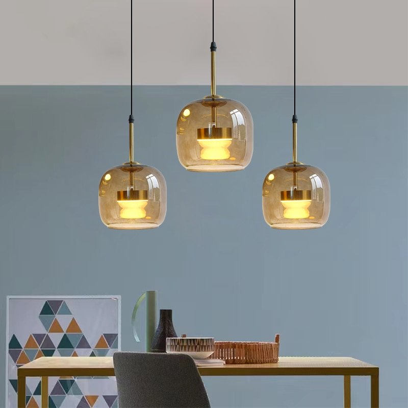 Glass Design LED Pendant Lights Modern Dining Room Bedroom Loft Bar Decor Nordic Hanging Lamp Indoor Home Kitchen Light Fixtures 2