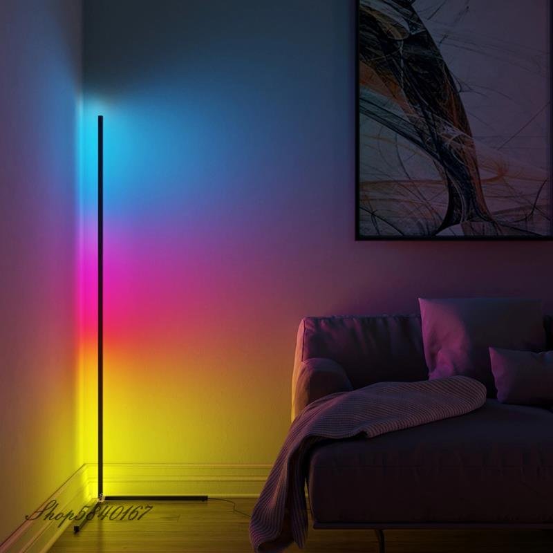 Colourful RGB Floor Light Led Dimming Corner Lamp Stand for Living Room Bedroom Lamps Home Decor Floor Lamp Modern Standing Lamp 2