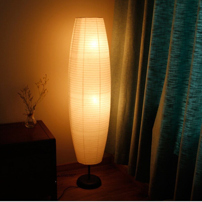 Nordic Simple Rice Paper Floor Lamp Creative Tall Lamp Lights Living Room Decor Special Paper Stand Lights Beside Lamp Lampshade 5