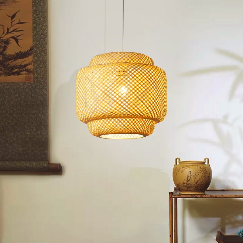 Chinese Style Pendant Light Handmake Bamboo Hanging Lamps for Dining Room Living Room Decor Restaurant Loft Luminaire Hanglamp 1
