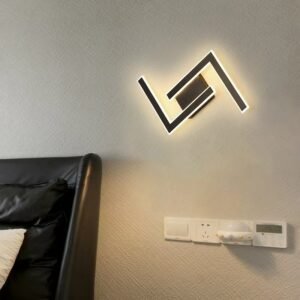 New creative Nordic bedside lamp Modern LED bedroom living room background wall sconce Corridor Stair Aisle lighting fixture 1