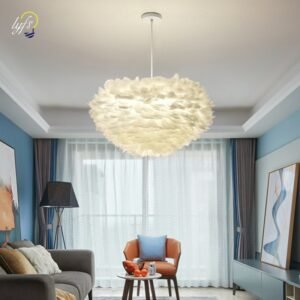 Modern Feather LED Pendant Light Hanging Lamp Interior Lighting For Home Living Dining Bed Room Decoration Pendant Light 1