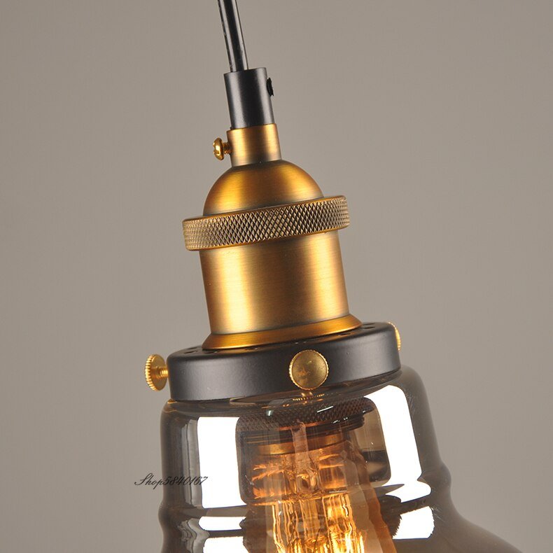 Vintage Pendant Lights Industrial Glass Hanglamp Kitchen Fixtures Led Pendant Lamp for Dining Room Restaurant E27 Loft Luminaire 4