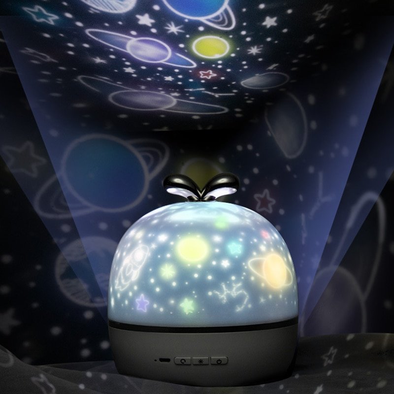 New Star Night Light Projector Constellation Night Lamp Bedroom Nightlight Kids Baby Children Room Light Bluetooth Speaker Music 2