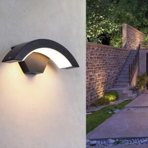 Human body Sensor LED Wall Lamp Outdoor Waterproof Front Door Garden Porch Wall Light Modern Indoor Lighting 1