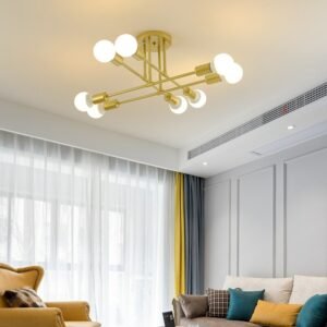 Nordic living room wrought iron home modern minimalist restaurant industrial wind ceiling lamp bedroom lamp 1