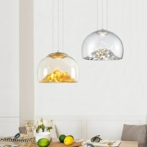 LED Creative Nordic Chandelier Dining Room Kitchen Island Glass Pendant Lamp Bedroom Restaurant Bar Coffee Art Hanging Light 1