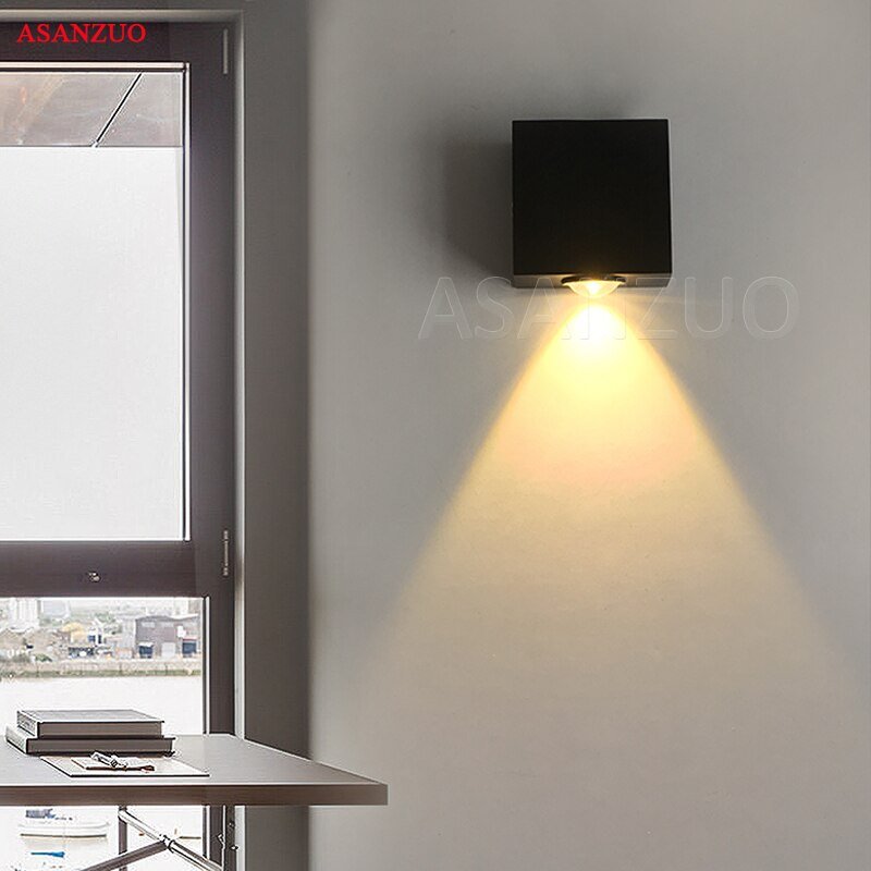 3W led wall lamp square led spot light aluminm modern home decoration light for bedroom dinning room restroom 3