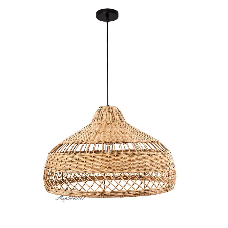 New Chinese Style Pendant Lights Rattan Handmake Hanging Lamp for Living Room Decoration Dining Room Light Fixture E27 Luminaire 4