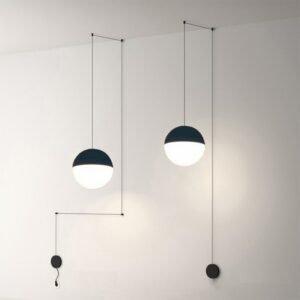 Modern Pendant Lamp LED Long Wire Suspension Lights DIY Chandelier Loft Decor Kitchen Island Glass Ball Lamps with Hangers 1