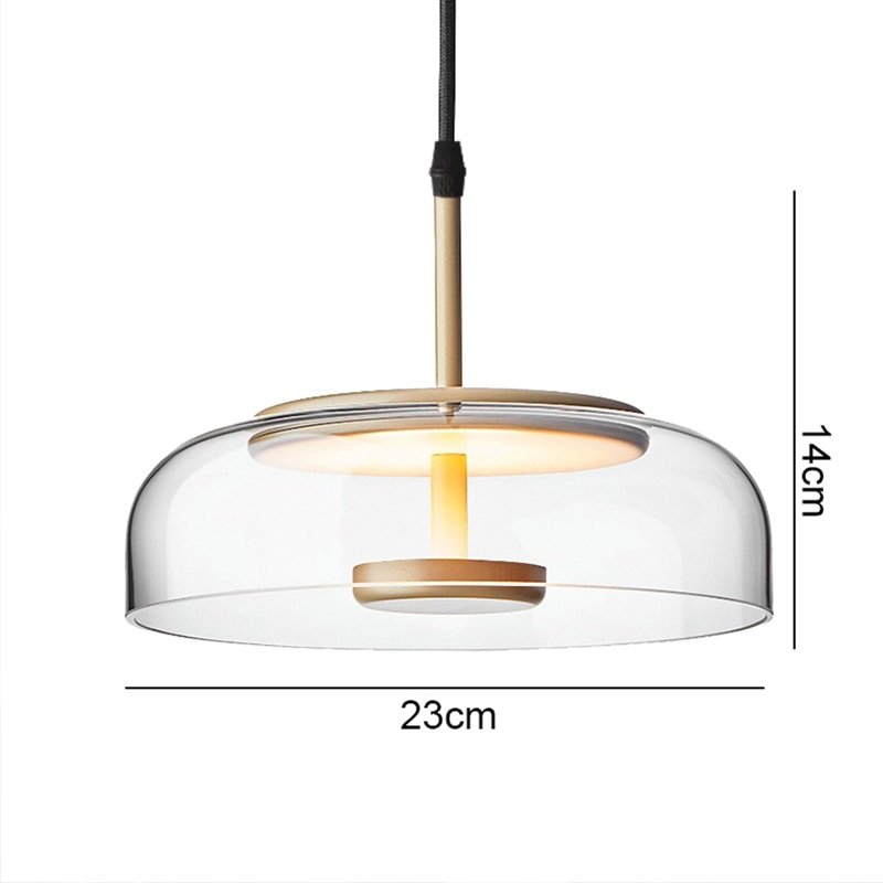 Modern Glass Pendant Lamps LED Bowl Nordic Lighting Luminaries Dining Bedroom Decoration Indoor Kitchen Fixture Hanging Lights 6