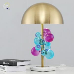 Nordic Crystal LED Table Lamp For Bedroom Bedsid Night Light Living Room Hotel Decoration Modern Luxurious Study Desk Lamp 1