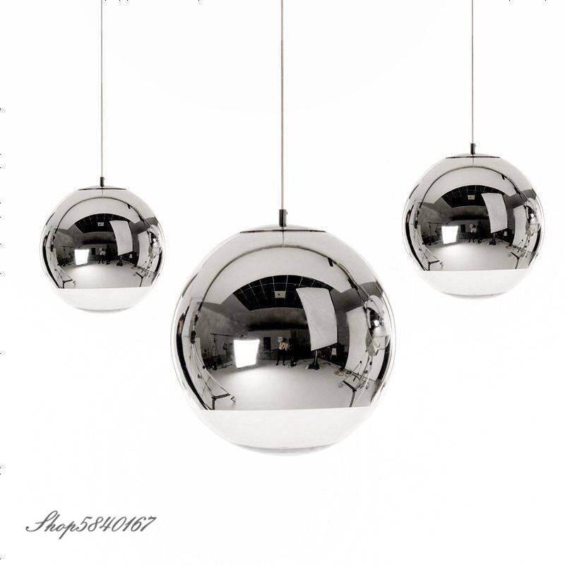 Mirror glass Pendant lights LED Pendant Lamp for Living Room suspension lumionaire Dining Room Lights Hanging Lamp Fixtures 6