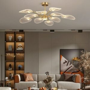 Nordic Chandeliers for Bedroom Living Room Lotus Leaf Shape Design Home Decor Lighting Fixture LED Ceiling Lamp 1