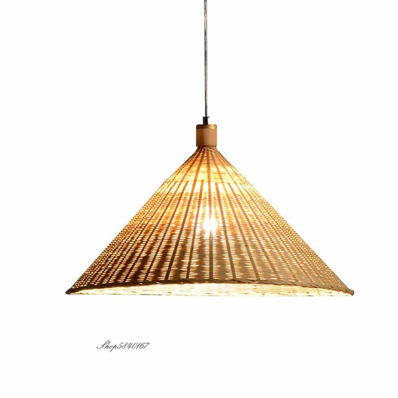 New Chinese Style Bamboo Pendant Lights Traditional Hand-made Bamboo Hanging Lights Dining Room Restaurant Decor Suspension Lamp 6