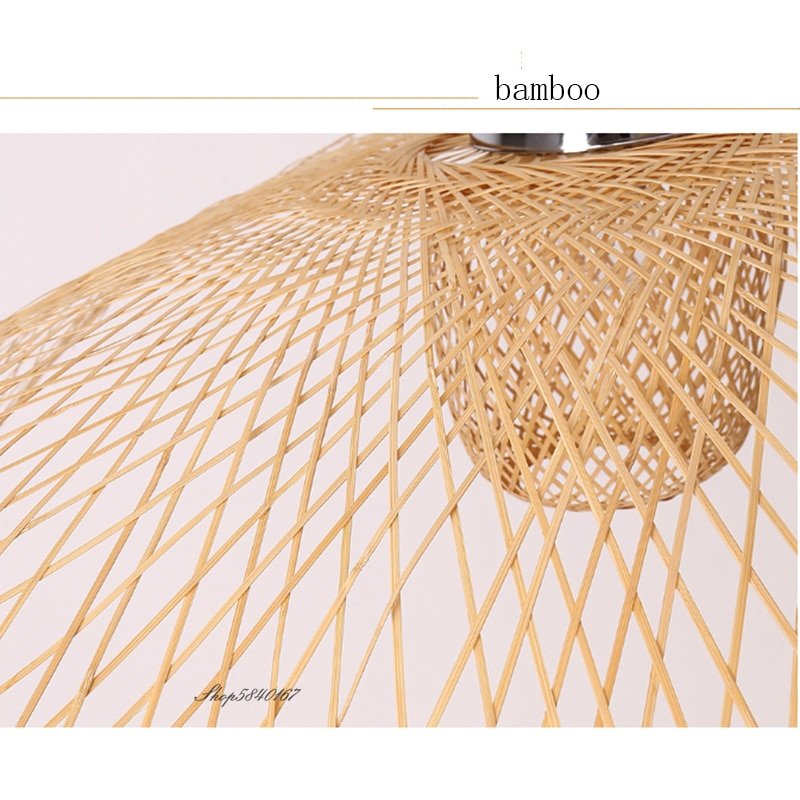 New Chinese Style Bamboo Pendant Lights Creative Tatami Lights Lamp for Dining Room Restaurant Hanglamp E27 Suspension Luminaire 4