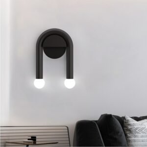 Modern LED Wall Lamp Black Nordic Lighting Fixture Creative Living Bedroom Bathroom Bedside Decor indoor Sconces Light 1