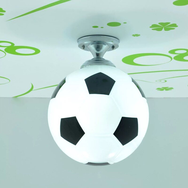 Modern Ceiling Lighting Fixture For Kids Boys Bedroom Football Shape LED Hanging Ceiling Lamp Children Home Decor Glass pendant 3