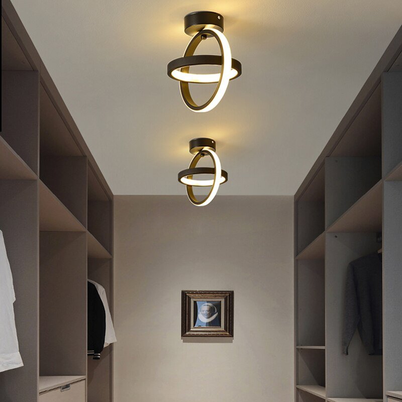 Modern Ceiling Lights For Home aisle LED Luminaires Black White Gold Small Ceiling Lamp Corridor Light Balcony Lights 4
