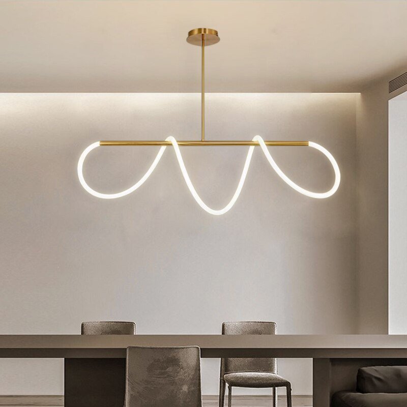 Post-Modern Restaurant Long Hose pendant lights Creative Bar Cafe Shop Art Front Desk Designer Hose Hanging Lamp 4