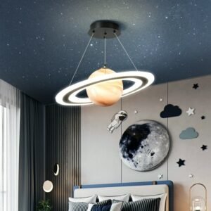 LED Pendant Lights Planet lamps Children Room Glass Ball Creative Boy Girl Living Bedroom Space Reading Indoor Decor Light 1