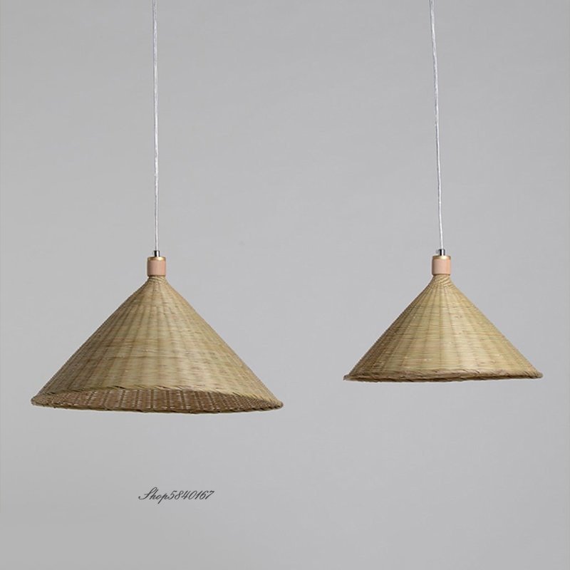 Creative Bamboo Pendant Lights Traditional handmade Wooden Hanging Lights For Restaurant Living Room Decor Suspension Luminaire 5