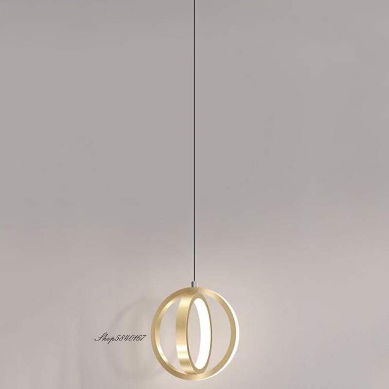 Nordic  Bedside Led Pendant Lights Modern for Living Room Bedroom TV Wall Decor Lighting Geometry Hanging Lamps Kitchen Fixture 5