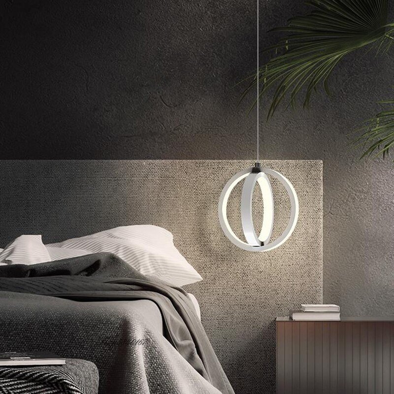 Nordic  Bedside Led Pendant Lights Modern for Living Room Bedroom TV Wall Decor Lighting Geometry Hanging Lamps Kitchen Fixture 4