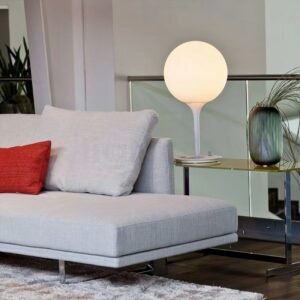 Modern White Glass Ball Table Lamps Home Decor Living Room Bedroom Study Bedside LED Eye Protection Table Lamp with Switch 1