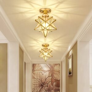 Nordic Pentagram LED Ceiling Lights Corridor Aisle Lamp Indoor Lighting Living Room Decoration Art Deco Ceiling Lights For Home 1