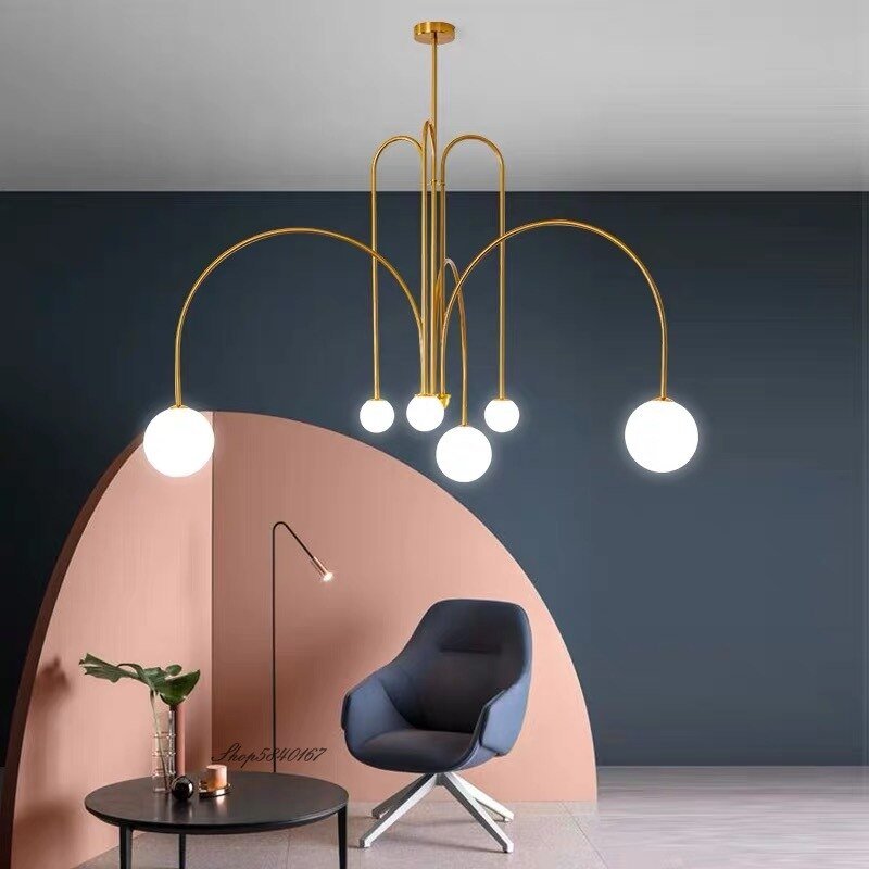 Postmodern Iron Pendant Lights Nordic Designer Hanglamp for Dining Room Cafe Restaurant Light Loft Suspension Led Light Fixtures 4