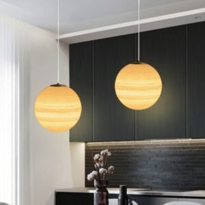Modern Nordic Moon Lampshade Pendant Lights For Dining Room Bedroom Decor Hotel LED Hanging Lamp Fixture Ceiling chandelier 1
