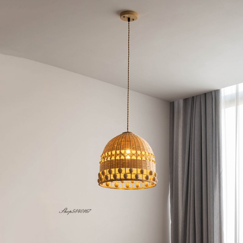 Modern Chinese Style Handmade Pendant Light Minimalist Bamboo Chandeliers for Living Room Dining Room Restaurant Lamp Room Decor 2